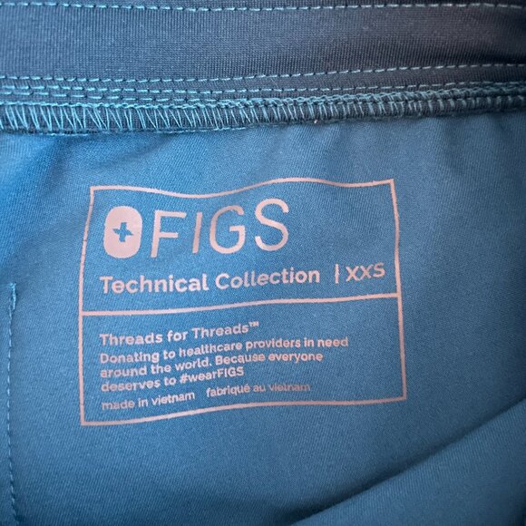 Figs Women XXS Alps Blue Zamora Jogger Scrub Pants Pockets Yoga Waistband - Picture 8 of 9